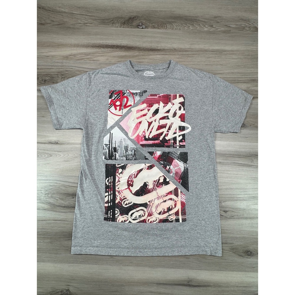 Ecko Unltd Mens Graphic T-Shirt Gray Urban‎ Streetwear Rhino Logo Size M